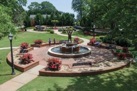 Toccoa native Paul Anderson, 1956 Olympic gold medalist, is honored in downtown Toccoa not only for “his outer strength, but his inner strength and faith in Christ.”