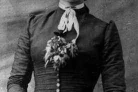 Lizzie in her youth. She first met Ed through her brother, in Wythe County, Va. Her dark complexion and intensity of personality are clearly evident in this photo.