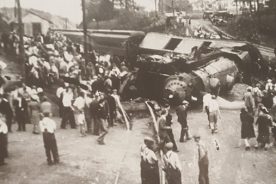 The 1931 derailment in Drexel, North Carolina was cause by a few rocks placed on the tracks.