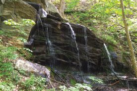 Catherine Falls is a highlight of the 26-acre property in Caldwell County.