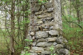 This old chimney in East Tennessee holds many stories, not least of which are those that come into the mind of a visitor to its site and surroundings.