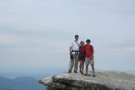 David, Gail and Adam on McAfee Knob, May 16, 2010.