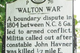 Soon after Buncombe County, North Carolina, men captured 10 Walton County, Georgia officals, the conflict ended.