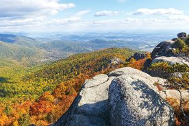 Virginia’s Old Rag Mountain is one of many places in the southern mountains that have been overused during the pandemic; a pilot project to require a day-ticket for hiking has been begun.