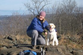 Christine Baker and her dog Jesse set off on a 6-month, 2,180-mile hike of the Appalachian Trail back in May. They are encouraging donations to Hurricane Sandy victims through Walk4Good.