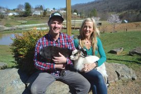 Jeff and Franny Tacy are the hosts at Franny’s Farm, which specializes in hemp products.