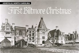 Biltmore 1895. George Vanderbilt hired architect Richard Morris Hunt and landscape architect Frederick Law Olmsted for this massive project. This image shows some of the construction shops located on what is today the Esplanade.