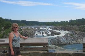 The Greatest Day Hiker Of Them All at the point where the Potomac River gets all squeezed and tumbly before it flattens out, calms down and gets real wide.