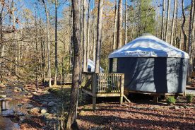 Climate-controlled yurts are part of the welcome package at Roamstead.