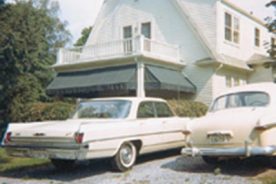 Kurt Rheinheimer’s grandmother’s ’63 Olds sits in Radford, Va. Above (in strip), it makes its film appearance.