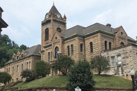 The McDowell County Courthouse, scene of the 1921 Baldwin-Felts shootout.