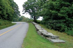 Stone Guardrail on the Blue Ridge Parkway