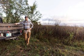Lee Bryant surveys his 600-acre property in Kentucky.